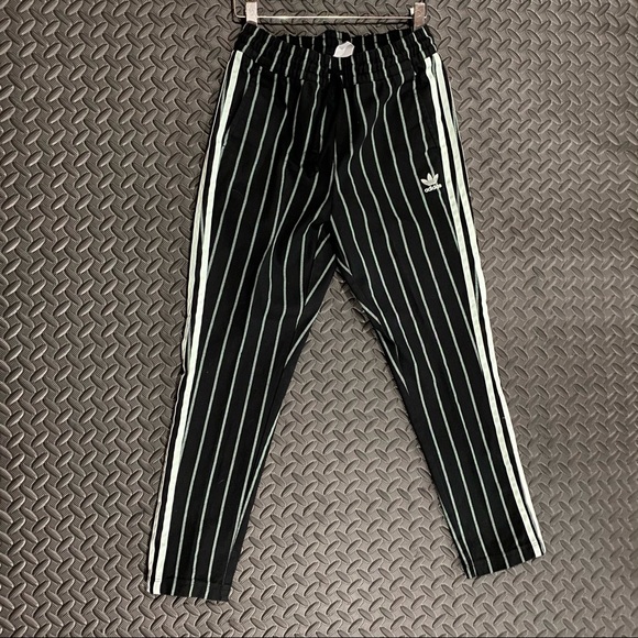 Adidas black and green track pants xs - Picture 1 of 1